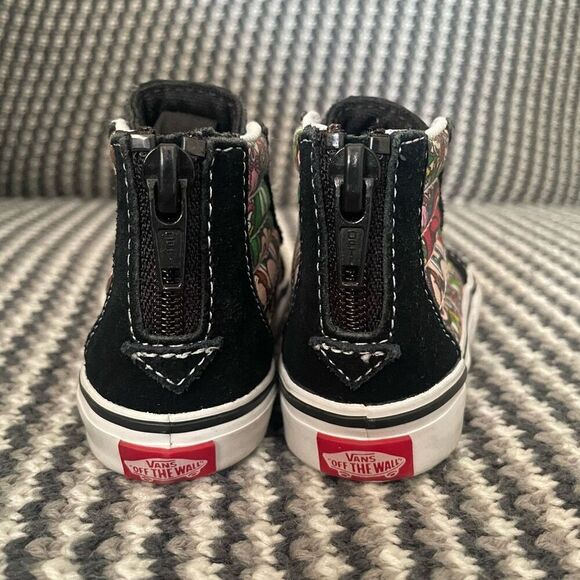 VANS Super Mario Luigi black high top baby toddler size 5 - Picture 5 of 10
